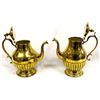 Image 3 : Large Heavy Brass Coffee and Tea Service Set