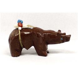 Native American Zuni Pipestone Bear Fetish