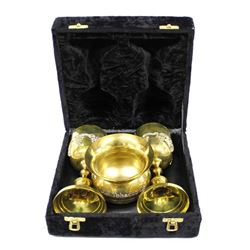 Gatco Solid Brass Chalices and Brass Spittoon