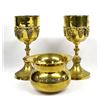 Image 2 : Gatco Solid Brass Chalices and Brass Spittoon