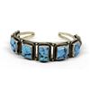 Image 1 : Native American Navajo Sterling Turquoise Bracelet