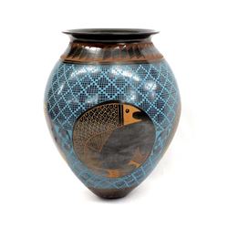 Mata Ortiz Polychrome Eye Dazzler Jar by Y. Soto