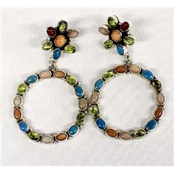 Native American Navajo Sterling Earrings by Pino