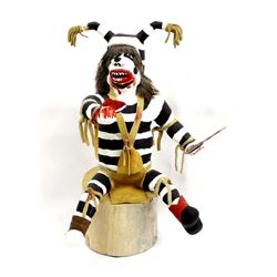 Navajo Carved Koshare Clown Kachina by Etsitty