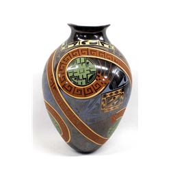 Mata Ortiz Polychrome Pottery Jar by Alonso Meraz