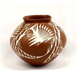 Mata Ortiz Paquime' Inspired Pottery Jar, Quezada