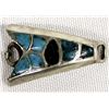 Image 2 : Navajo Silver Turquoise Inlay Butterfly Watch Tips