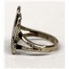 Image 2 : Navajo Old Pawn Silver & Chip Inlay Butterfly Ring