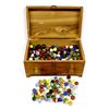 Image 1 : Estate Glass Marbles in Hinged Wood Box