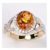 Image 1 : STERLING SILVER MADEIRA CITRINE AND WHITE TOPAZ RING