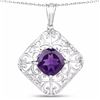 Image 1 : STERLING SILVER AMETHYST PENDANT