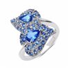 Image 1 : STERLING SILVER TANZANITE BYPASS RING