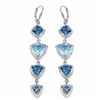 Image 1 : STERLING SILVER BLUE TOPAZ DROP EARRINGS