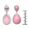 Image 3 : STERLING SILVER PINK OPAL DROP EARRING