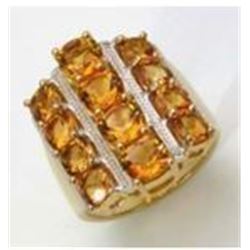 STERLING SILVER MADEIRA CITRINE RING