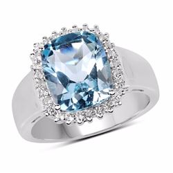 STERLING SILVER BLUE TOPAZ RING