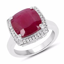 STERLING SILVER RUBY RING