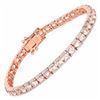 Image 3 : STERLING SILVER MORGANITE TENNIS BRACELET
