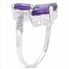 Image 3 : STERLING SILVER AMETHYST BYPASS RING