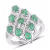 Image 1 : STERLING SILVER ZAMBIAN EMERALD RING