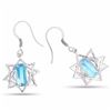 Image 2 : STERLING SILVER SWISS BLUE TOPAZ EARRING