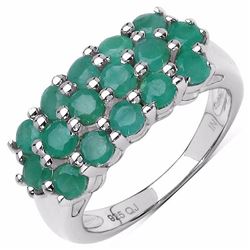 STERLING SILVER BRAZILIAN SAKOTA EMERALD RING