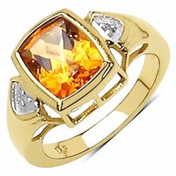 STERLING SILVER MADEIRA CITRINE RING