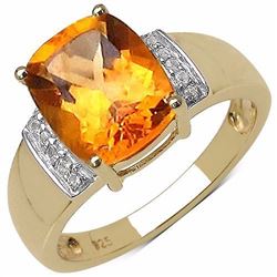 STERLING SILVER MADEIRA CITRINE RING