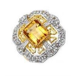 STERLING SILVER GOLDEN CITRINE RING