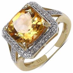 STERLING SILVER CITRINE RING