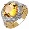 Image 1 : STERLING SILVER CITRINE RING