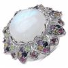 Image 1 : STERLING SILVER RAINBOW MOONSTONE RING
