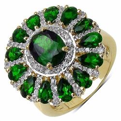 STERLING SILVER CHROME DIOPSIDE RING