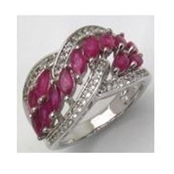 STERLING SILVER RUBY RING
