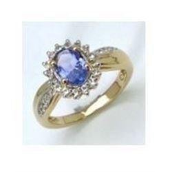 STERLING SILVER TANZANITE RING