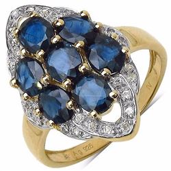 STERLING SILVER BLUE SAPPHIRE RING