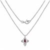 Image 2 : STERLING SILVER INDIAN RUBY CROSS PENDANT