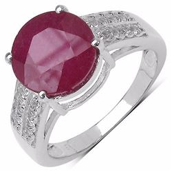 STERLING SILVER RUBY RING