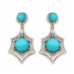 STERLING SILVER TURQUOISE EARRINGS