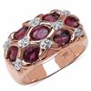 Image 1 : STERLING SILVER RHODOLITE RING