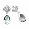 Image 2 : STERLING SILVER GREEN AMETHYST EARRING