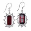 Image 3 : STERLING SILVER MOZAMBIQUE GARNET EARRING