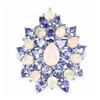 Image 3 : STERLING SILVE ETHIOPIAN OPAL AND TGANZANITE RING