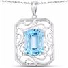 Image 1 : STERLING SILVER SWISS BLUE TOPAZ PENDANT