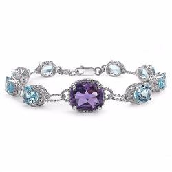 STERLING SILVER BRAZIL AMETHYST BRACELET
