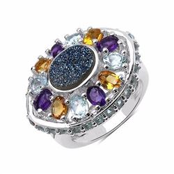 STERLING SILVER MULTI STONE RING