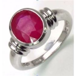 STERLING SILVER RUBY RING