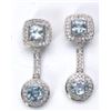 Image 1 : STERLING SILVER BLUE TOPAZ DROP EARRING