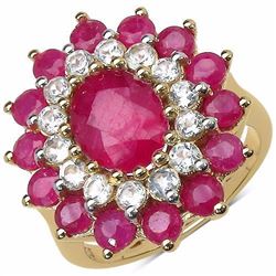 STERLING SILVER RUBY RING