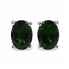 Image 1 : STERLING SILVER CHROME DIOPSIDE EARRING